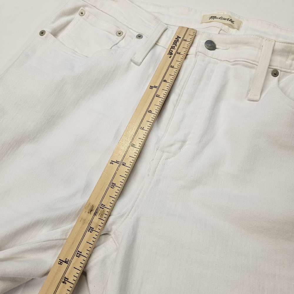 Madewell Women's Cali Demi-Boot Jeans White size 33 - Picture 3 of 13